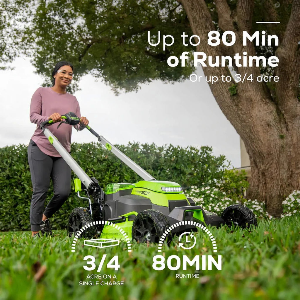 60V Cordless Self-Propelled Lawn Mower with 4.0Ah Batteries & Charger U91468