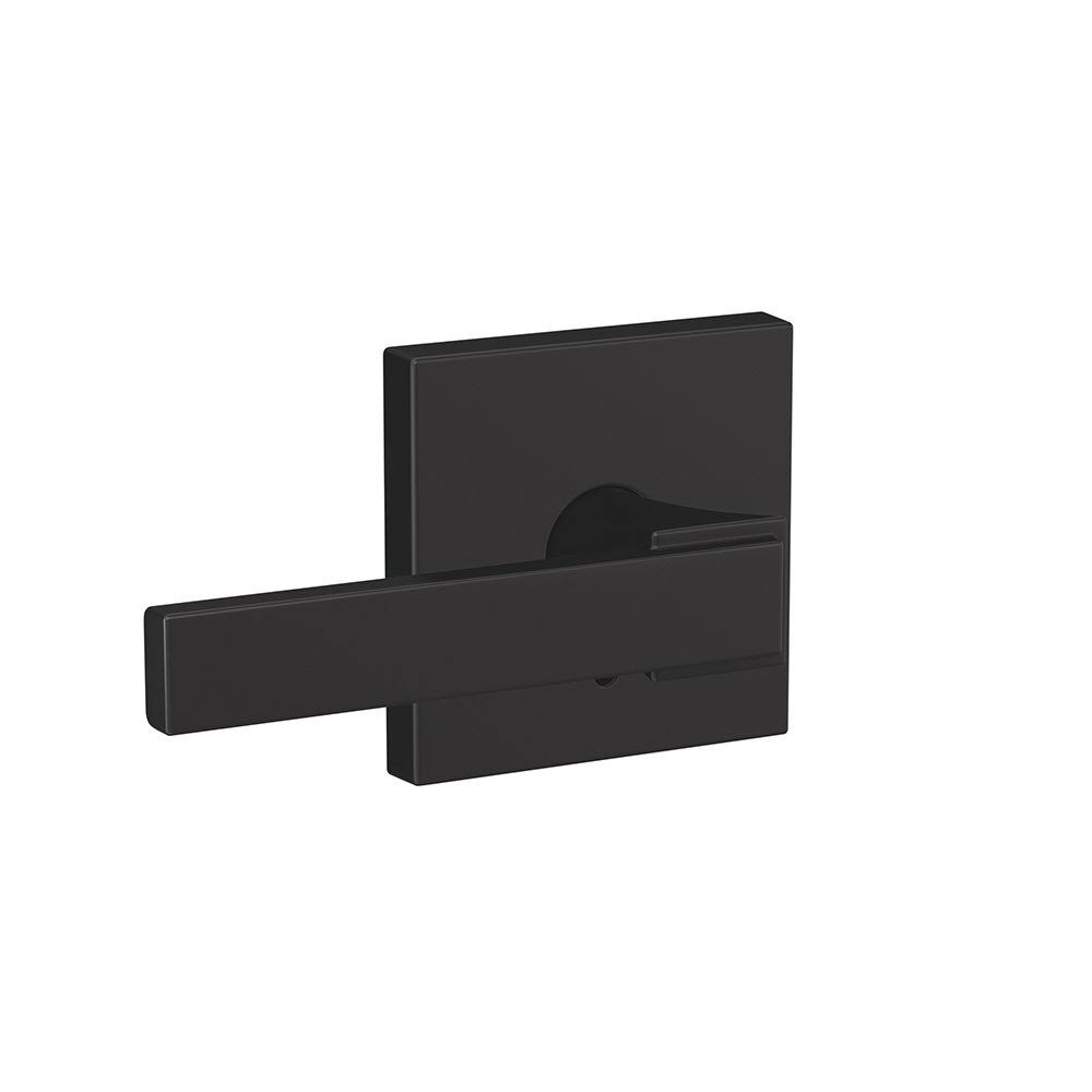 Matte Black Passage and Privacy Lever Lock J834502