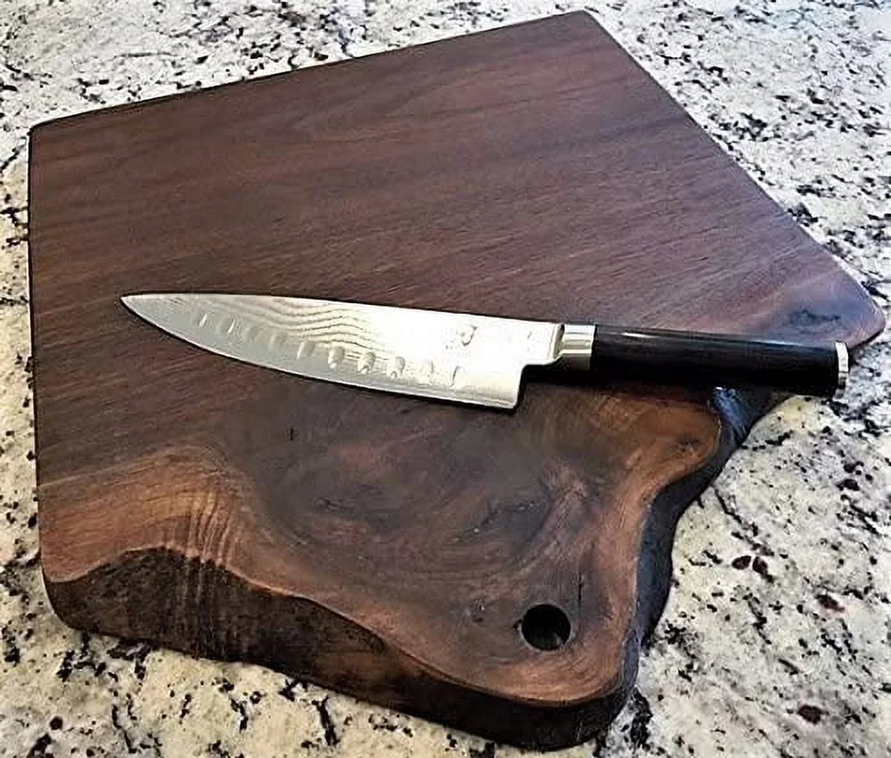 Black Walnut Double Live Edge Wood Charcuterie Board F327533