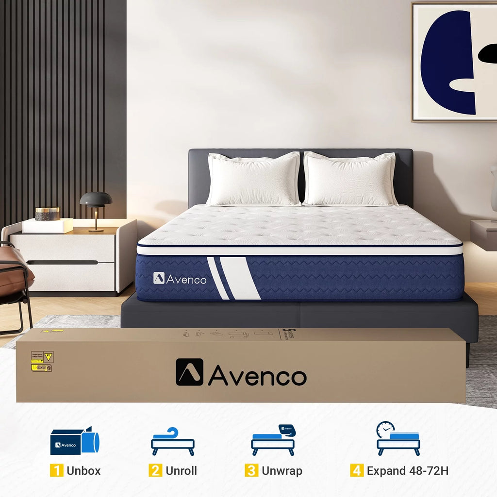 Queen Gel Memory Foam Pocket Spring Hybrid Mattress H396