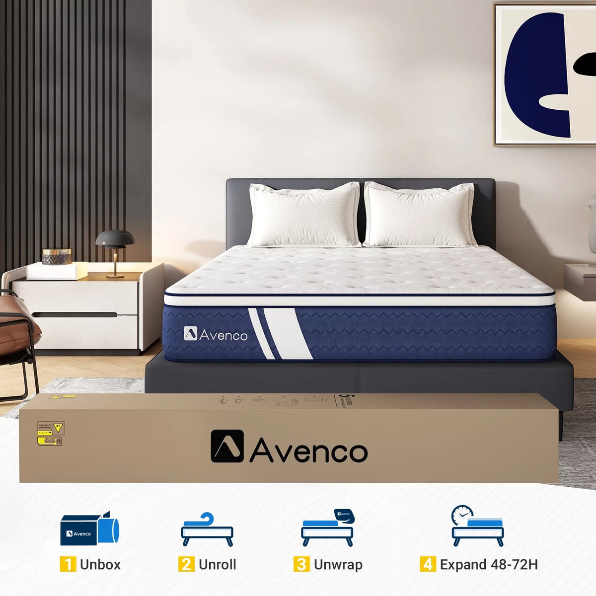 Queen Gel Memory Foam Pocket Spring Hybrid Mattress H396