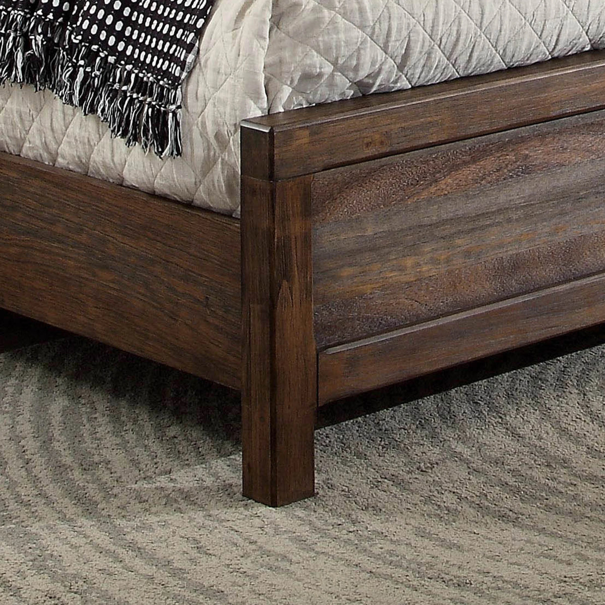 California King Linen Fabric Wingback Bed J76187