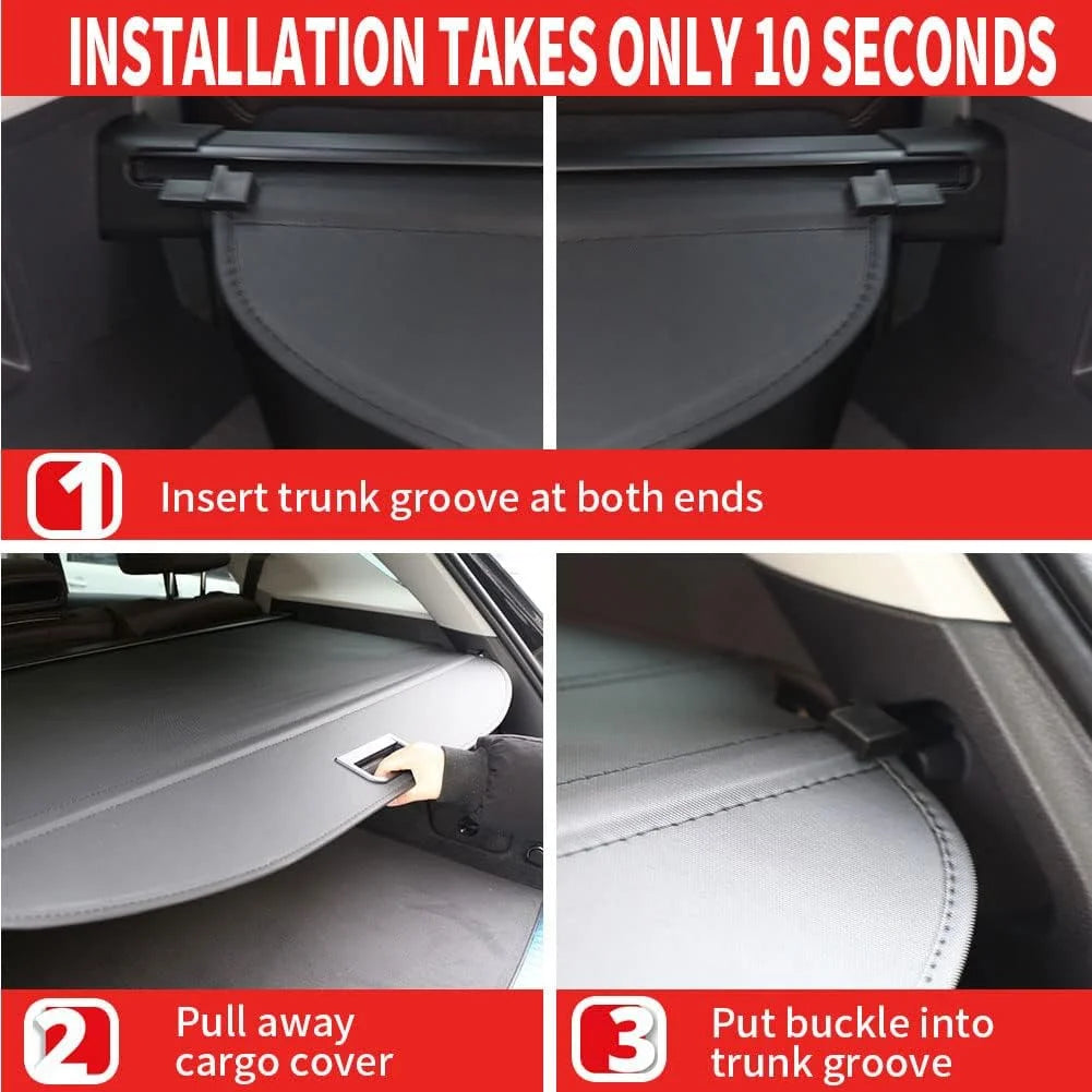 Retractable Cargo Cover for Subaru Crosstrek Impreza, Black T314399