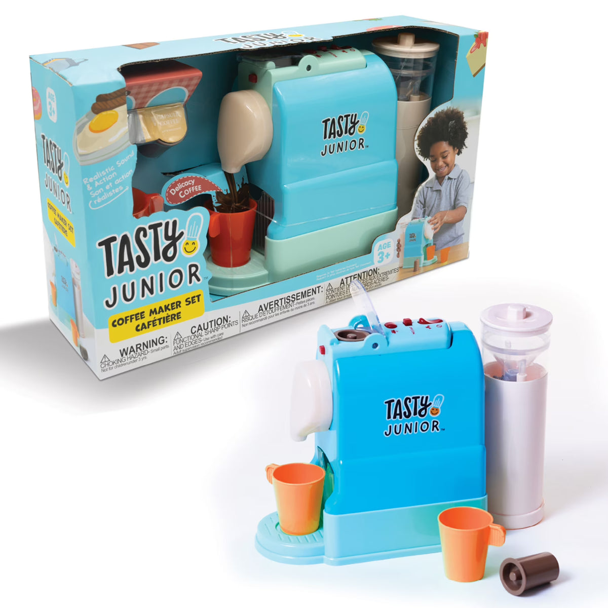 Pretend Play Toy Coffee Maker Set with Lights & Sound R463