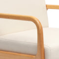 Fabric Accent Chairs Set of 2 Beige A40401