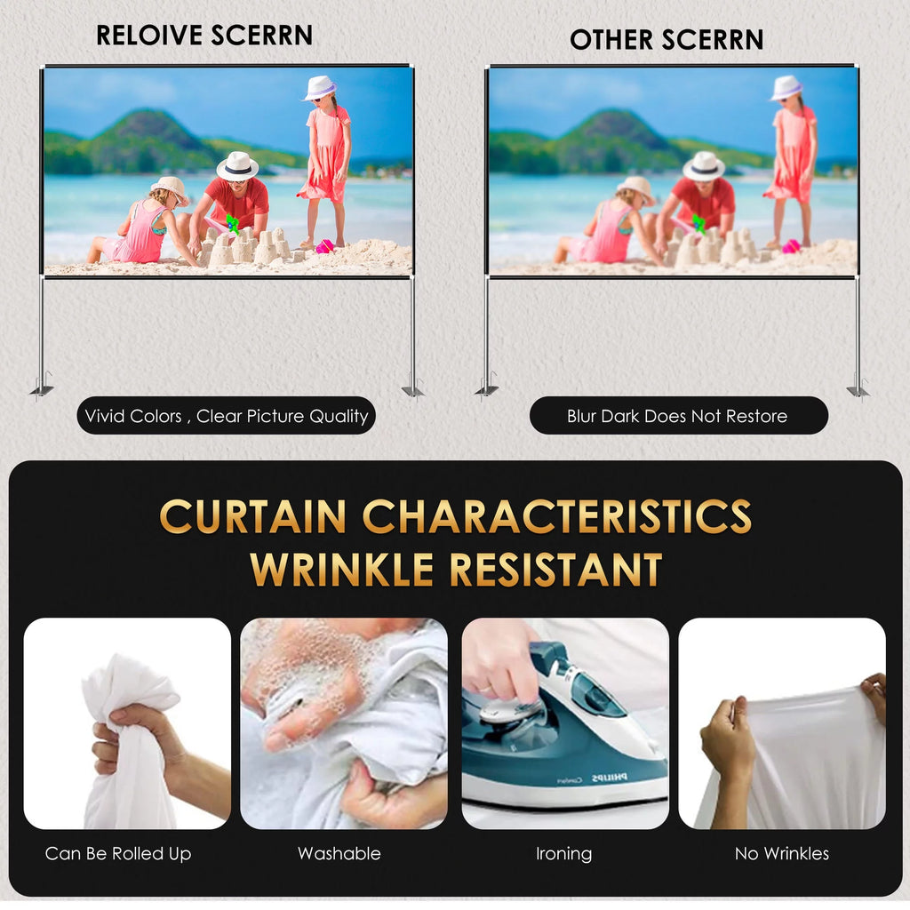 100inch Portable Projector Screen with Stand B713