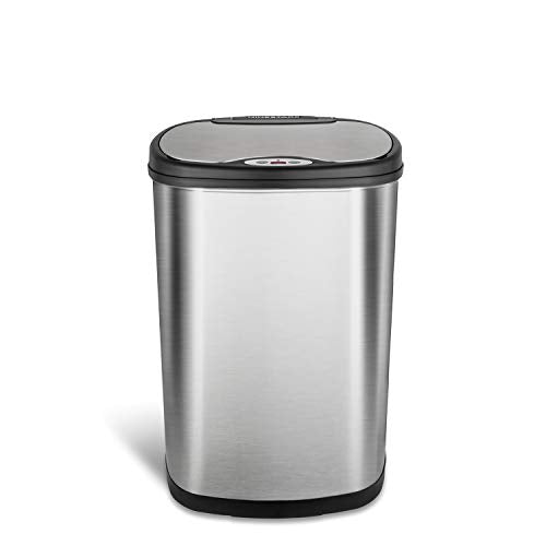 13 Gallon Stainless Steel Automatic Motion Sensor Trash Can W266