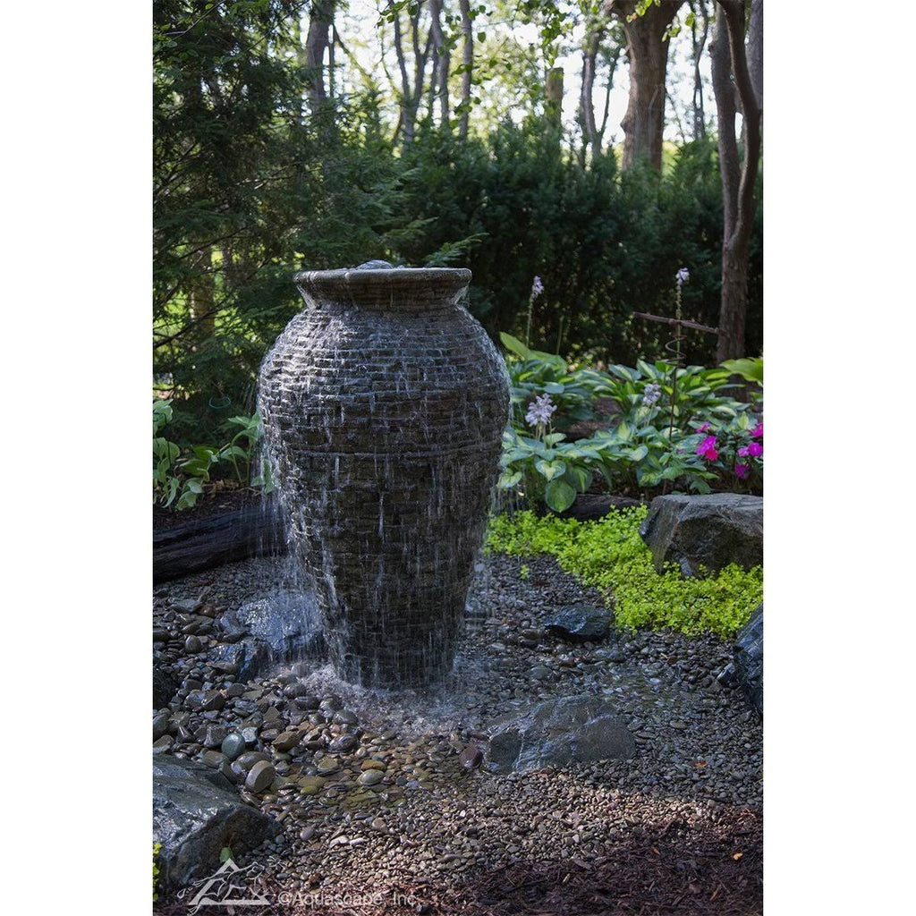 Large Stacked Slate Urn W731
