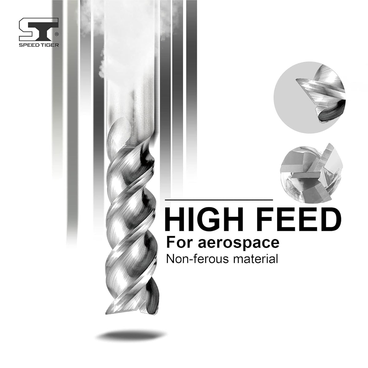 Carbide Square End Mill for Aluminum, 3 Flute, 5/8 N846