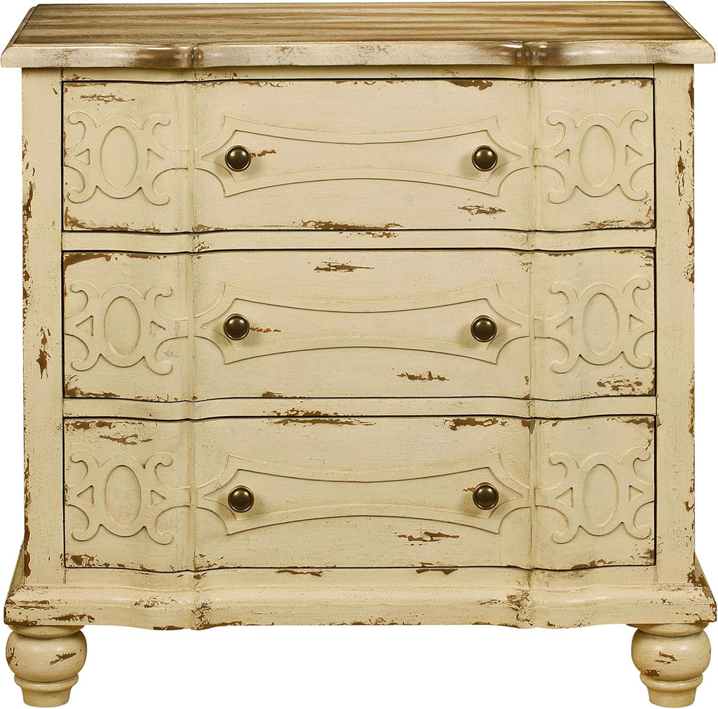 Cream Ornate Drawer Chest Storage Cabinet Z29669