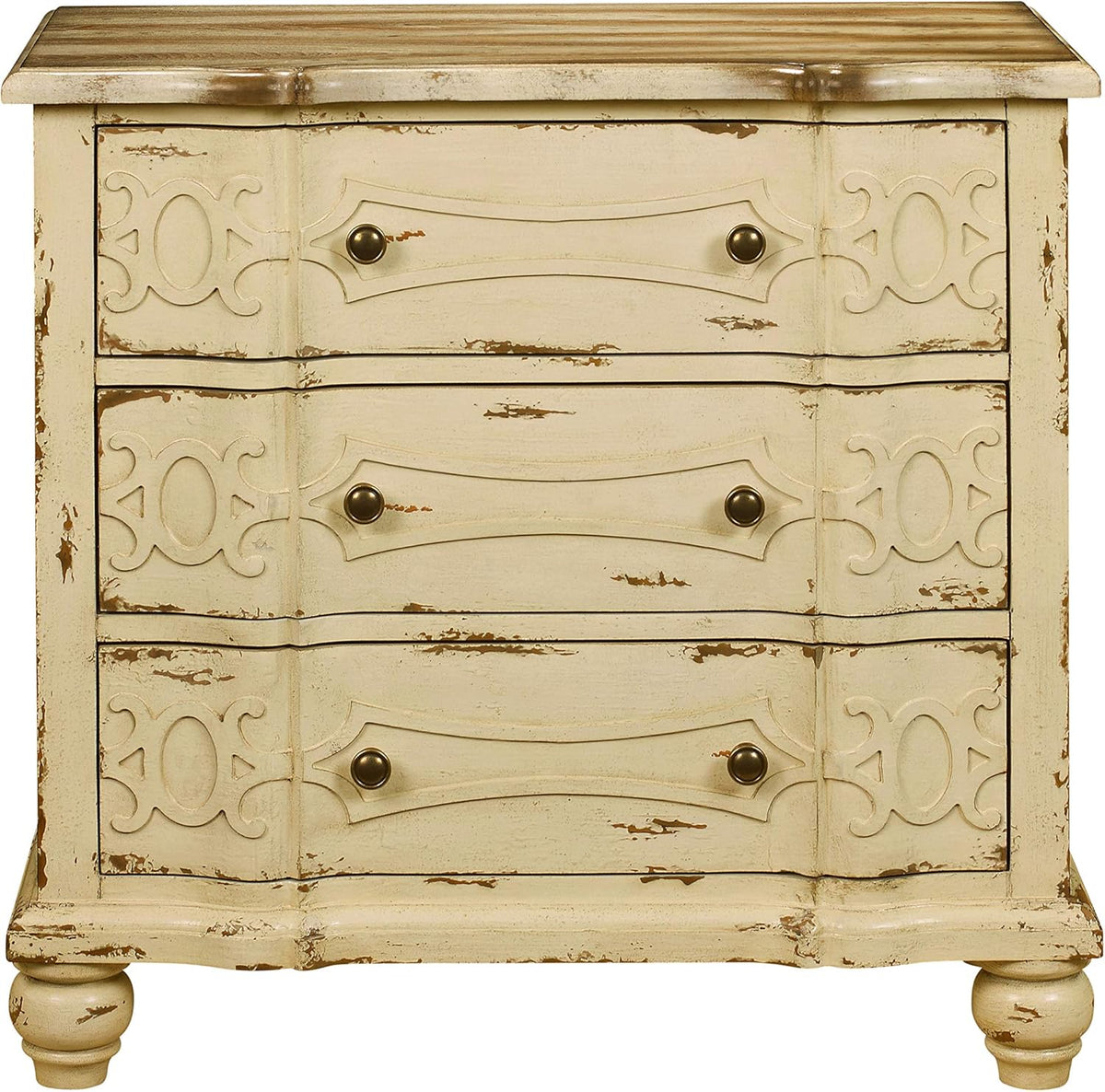 Cream Ornate Drawer Chest Storage Cabinet Z29669