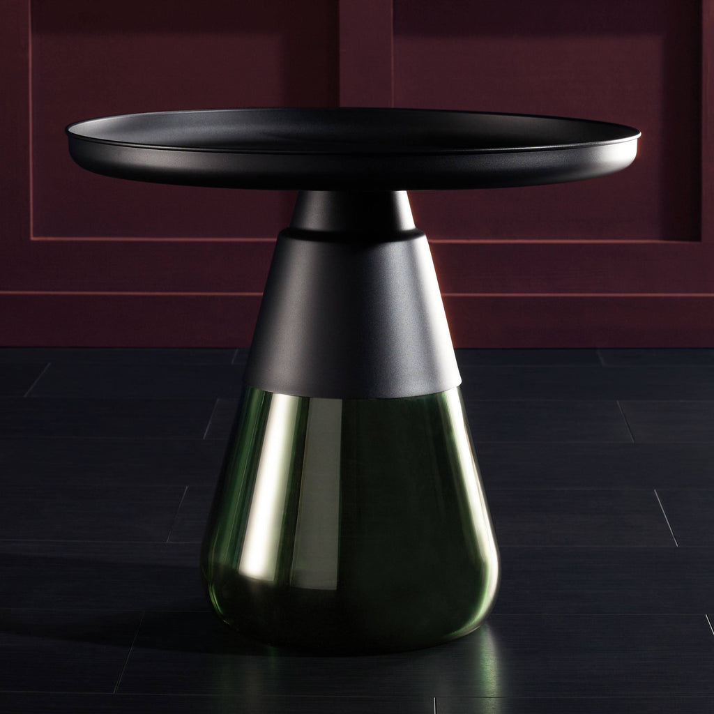Black & Green Glass Base Table J66171