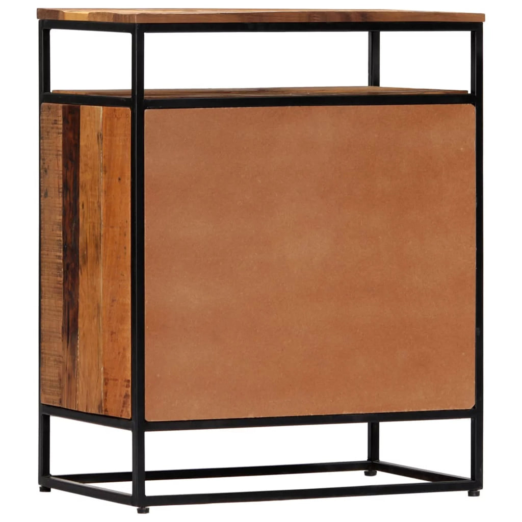 Solid Reclaimed Wood and Steel Side Cabinet Z4525