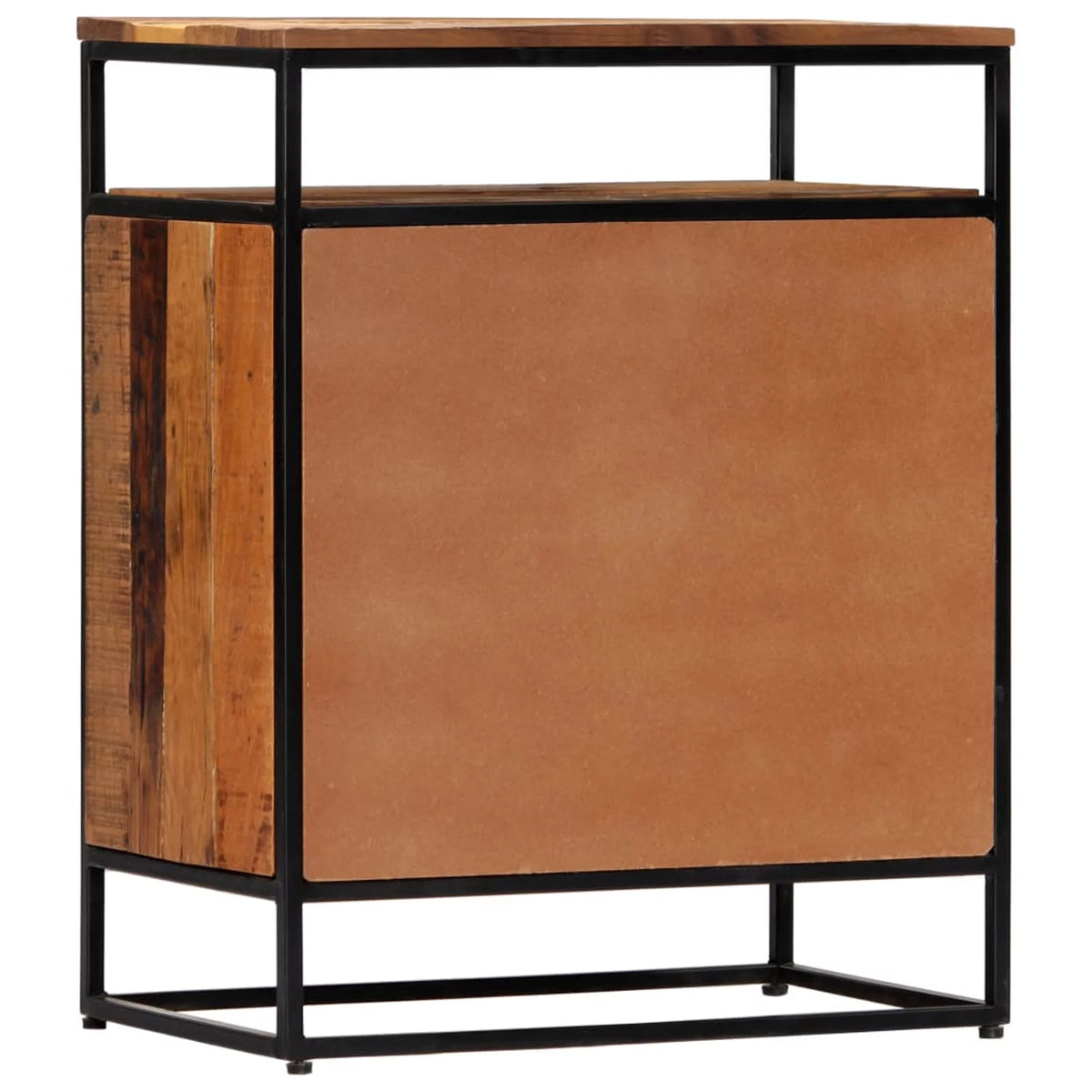 Solid Reclaimed Wood and Steel Side Cabinet Z4525