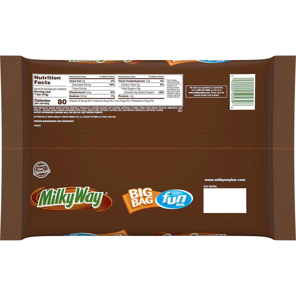20.73 oz Milk Chocolate Candy Bars D176876