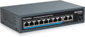 10 Port PoE Switch, 8 Ports PoE+ 100Mbps with 2 Gigabit Uplink, 120W, Metal Fanless Housing, Unmanaged, Pack of 2 P3096