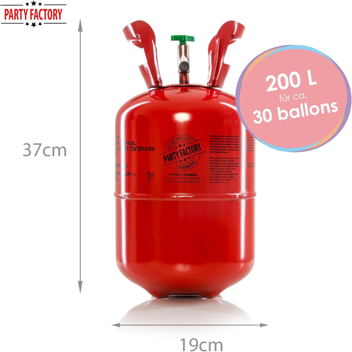Helium Tank 7 cu. ft. for up to 30 Balloons R650759