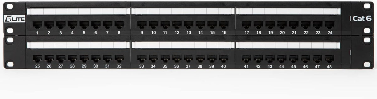 Cat6 24 Port Patch Panel, 1U Rackmount or Wall Mount, Pack of 2 J5250