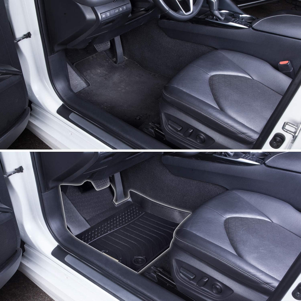 Black Floor Mats Liners Front and Rear Carpet F68015