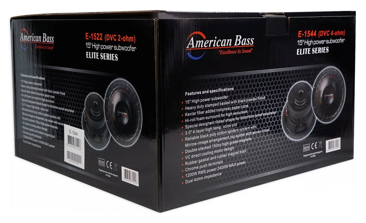 1200 W RMS 15 inch DVC 4-ohm Black Subwoofer G49674