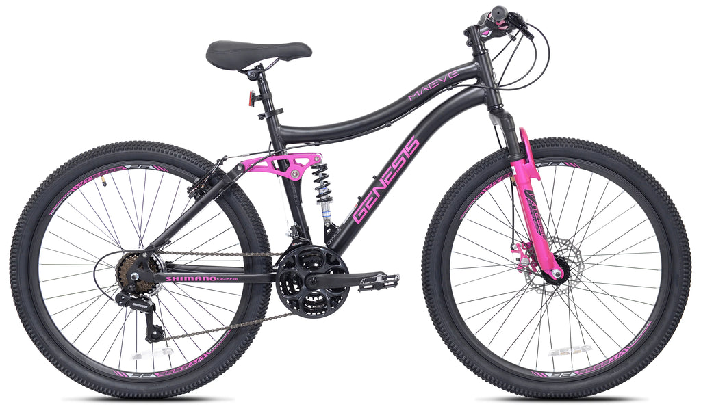 26 in. Black and Pink Mountain Bike S112