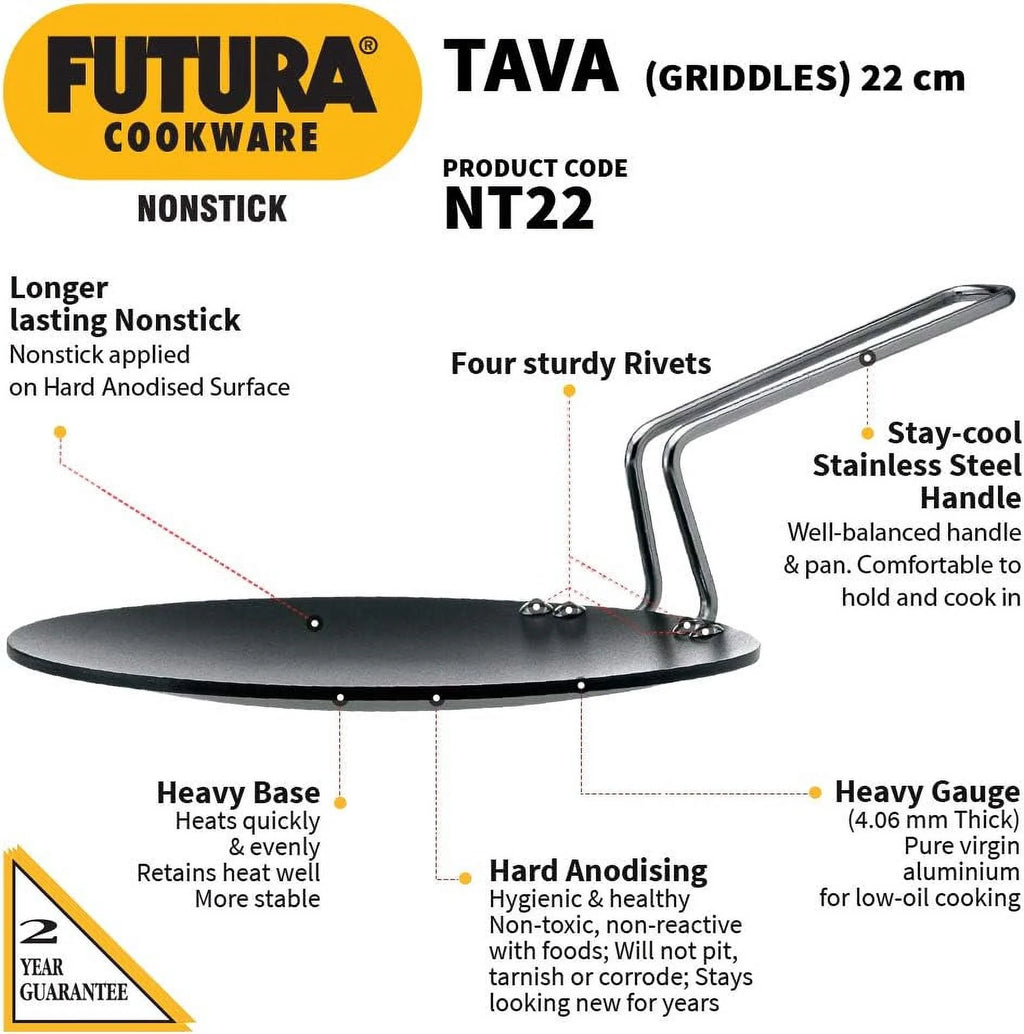 Concave Tava Griddle with Steel Handle, 8.5-Inch K71593