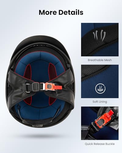 Half Helmet Motorcycle Open Face Sun Visor DOT Approved Y68096