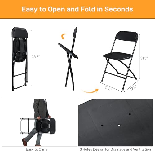 White 6pcs Folding Plastic Chair I99487