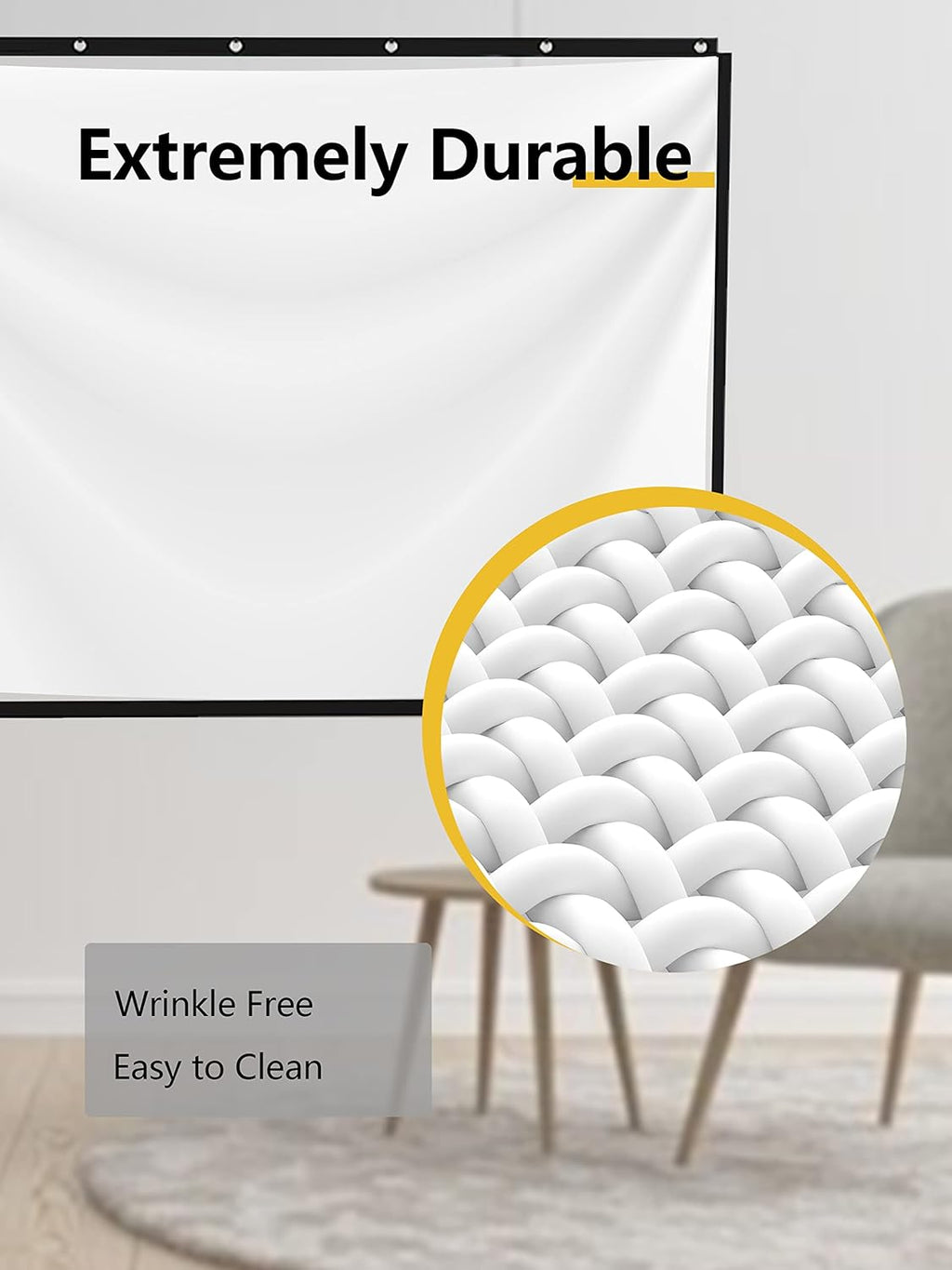 120 Inch 16:9 Portable Projector Screen with Stand and Carry Bag I816