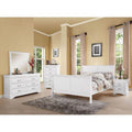 Contemporary White Full 6pcs Bedroom Set A6147