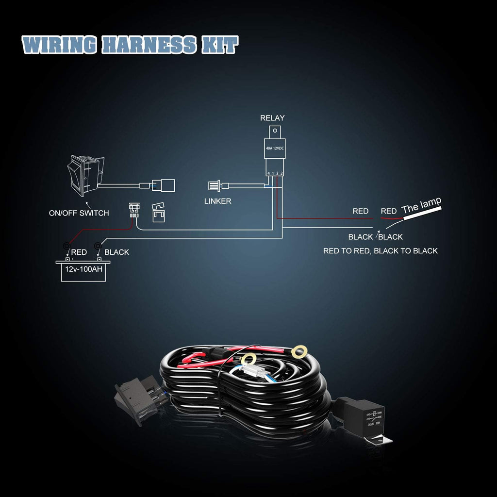 32 LED Light Bar with Wiring Harness and 4 Inch Fog Lamps D626437