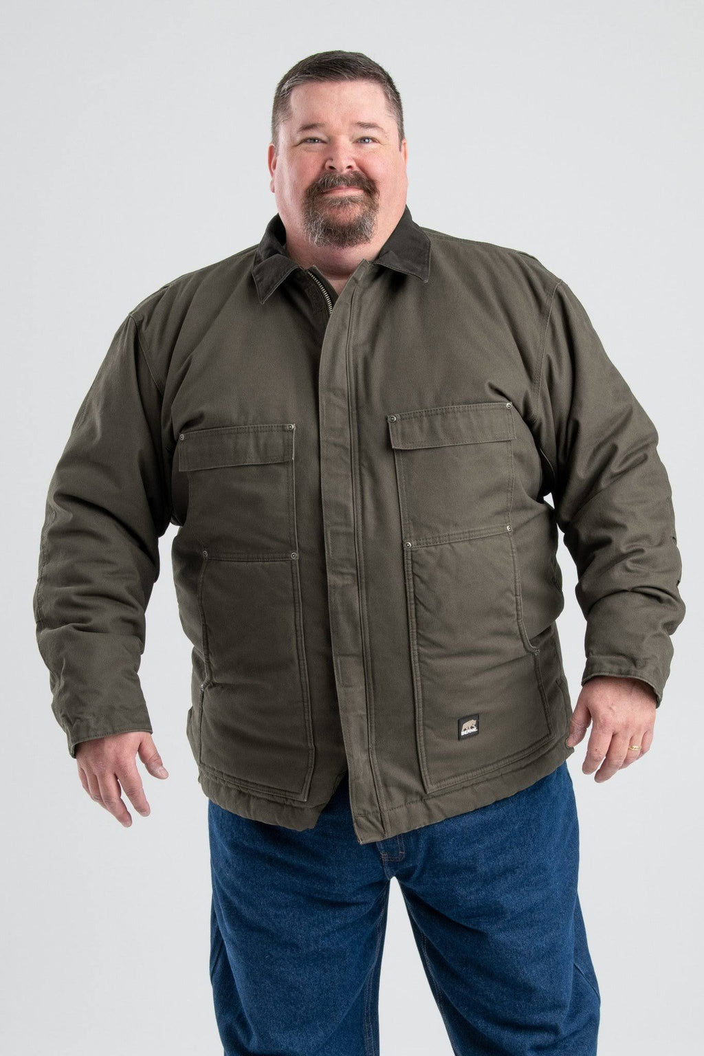 Washed Chore Coat Olive S Regular A95786