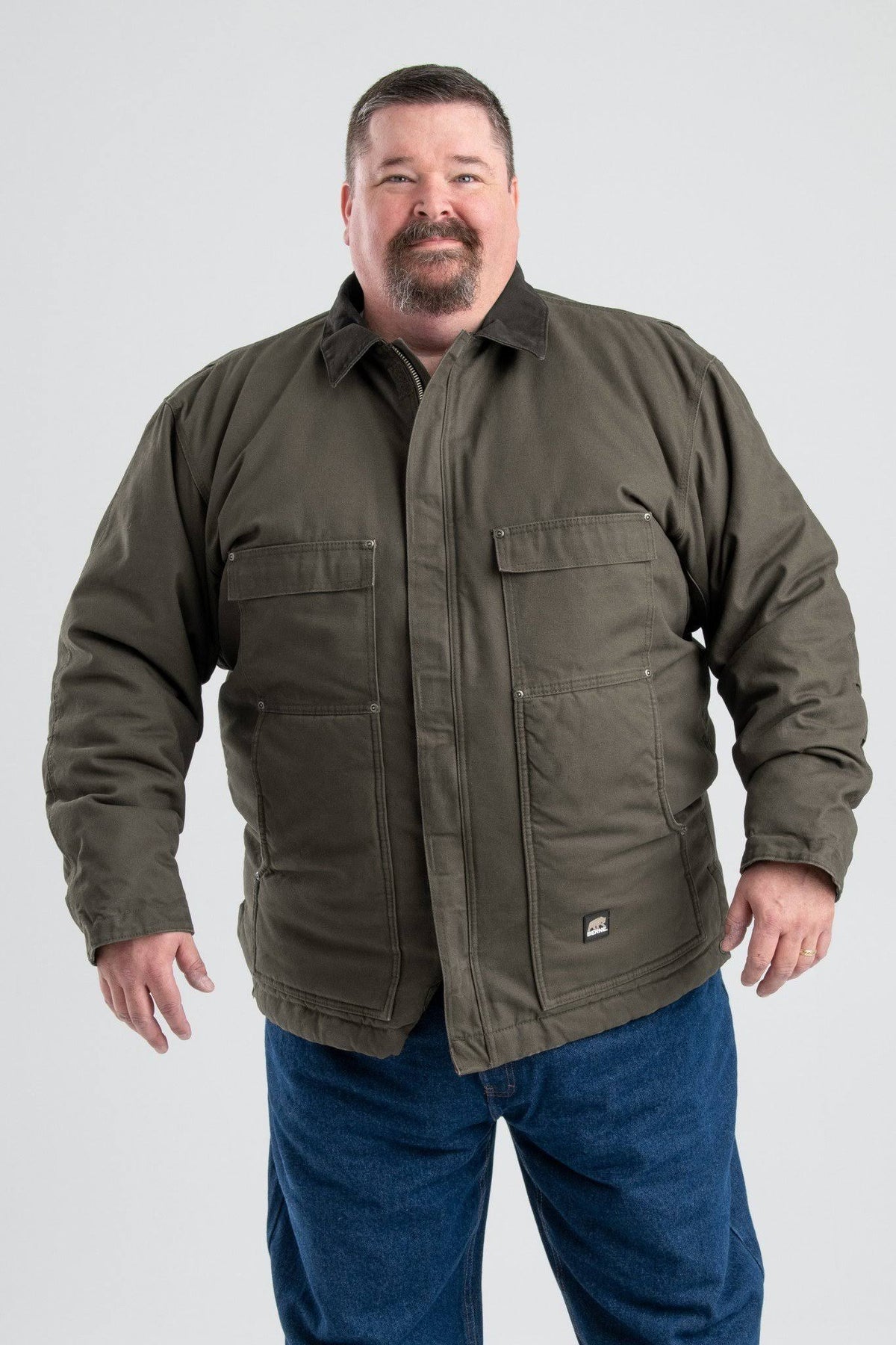 Washed Chore Coat Olive S Regular A95786