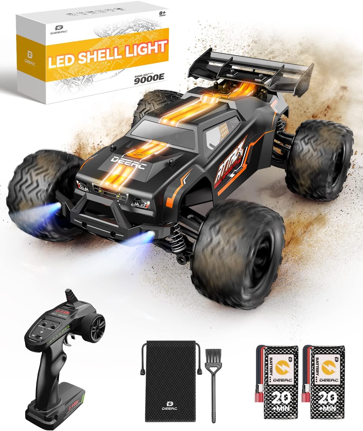 1:14 Scale 4WD Remote Control Monster Truck with 2 Rechargeable Battery W79519