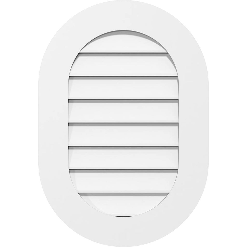 Vertical Round Ended Surface Mount PVC Gable Vent E4924