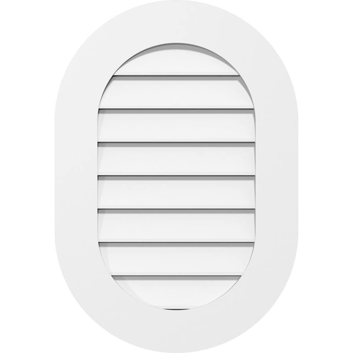 Vertical Round Ended Surface Mount PVC Gable Vent E4924