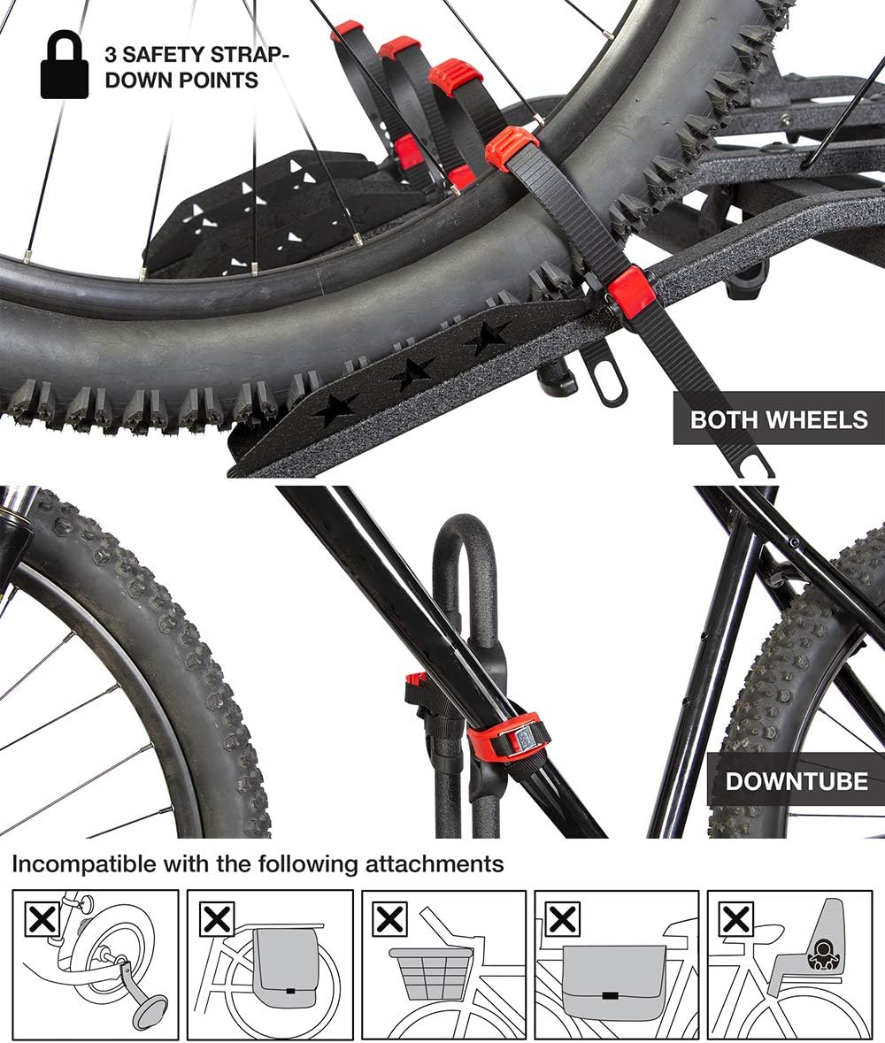 4-Bike Hitch Mounted Bicycle Carrier Rack H737