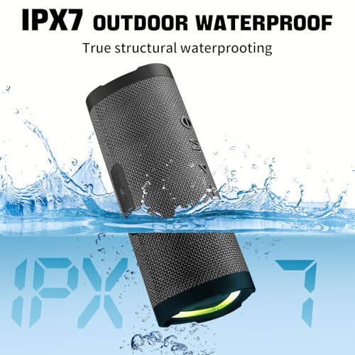 Wireless Portable Bluetooth Speaker with IPX7 Waterproof, 24H Playtime, 24W Stereo Sound L340
