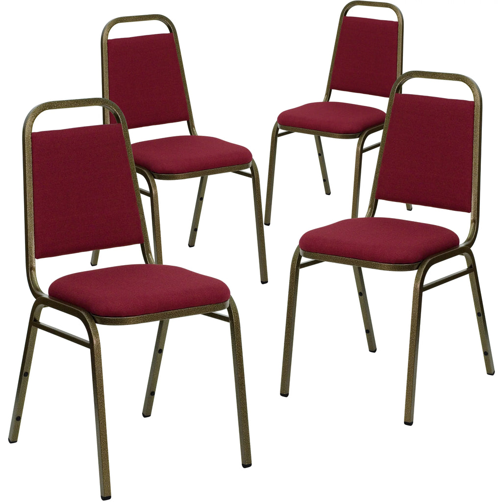 4 Pack Black Vinyl Stacking Banquet Chair Y9133
