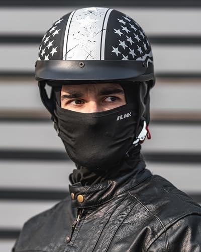 Half Helmet Motorcycle Open Face Sun Visor DOT Approved Y68096