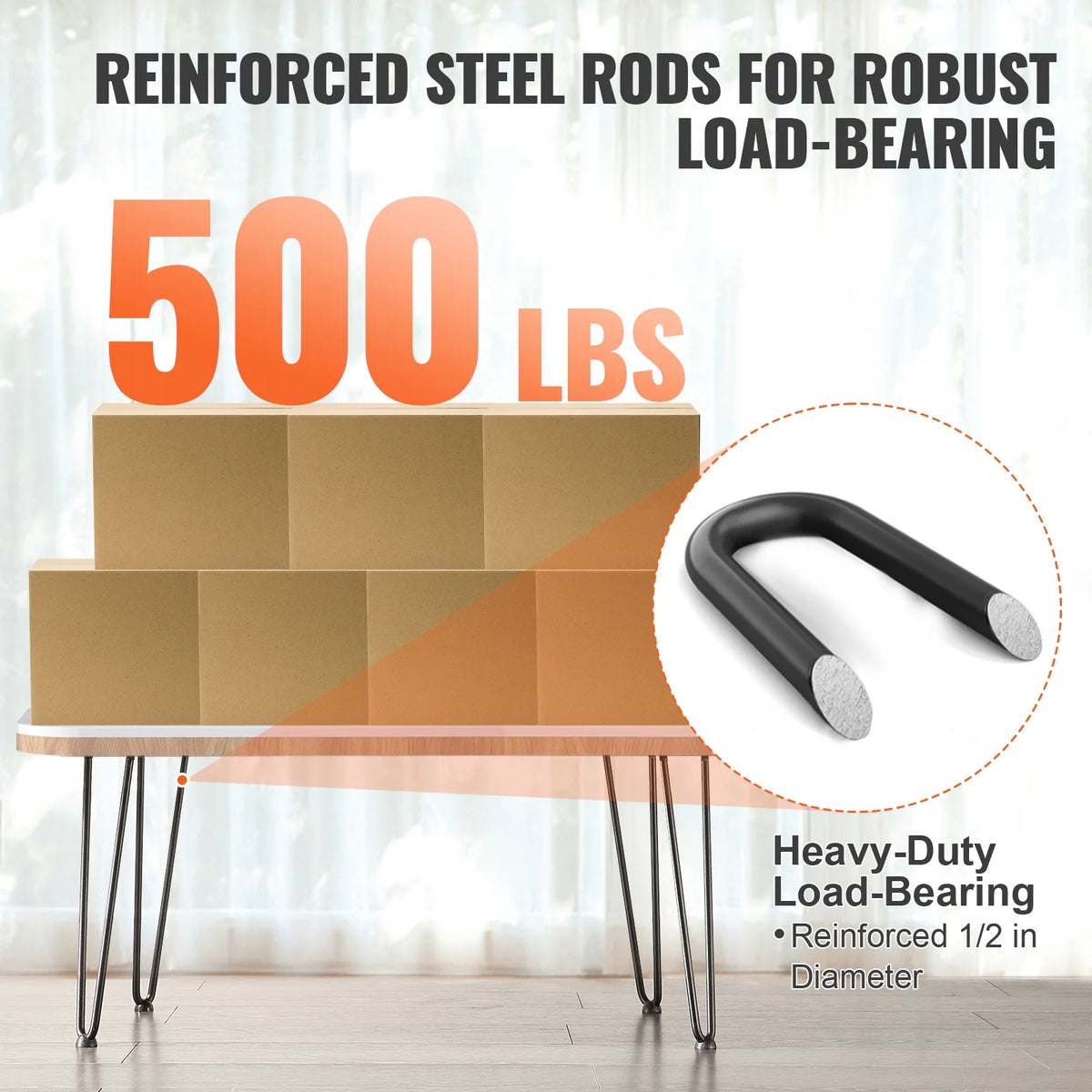 16" Solid Metal Heavy Duty Furniture Legs J983479