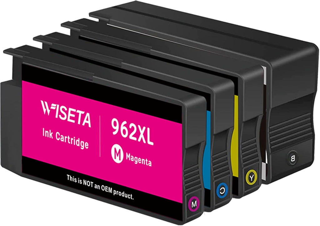 HP 962 962XL Black and C/M/Y Ink Cartridge 4-Pack Remanufactured for OfficeJet Pro 9010 Series R35751