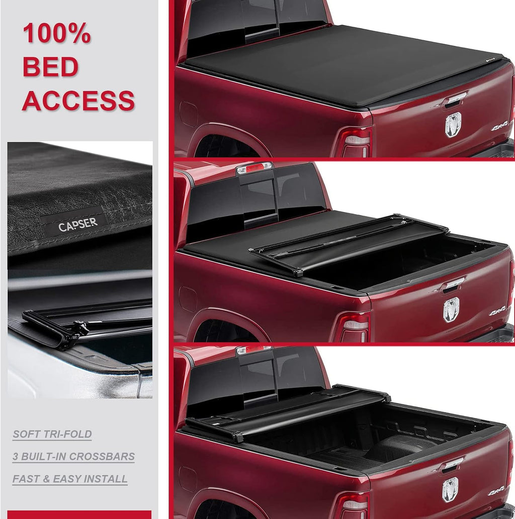 5.7ft Tri-fold Truck Bed Tonneau Cover J301979