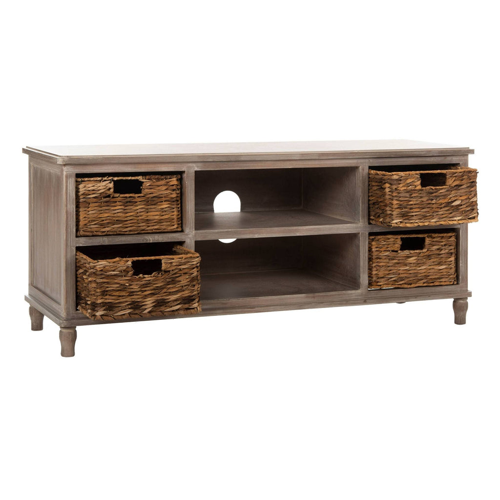 Vintage White Entertainment Unit R7136