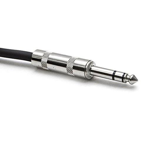 Pack of Six 25 Foot Red 1/4x22 TRS Patch Cable F861895