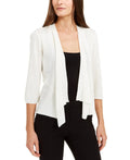 Soft White Open-Front Cardigan A7209