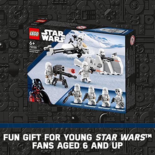 LEGO Star Wars Snowtrooper Battle Pack 75320 Set, Building Toy with 4 Figures, Blasters and Speeder Bike M584