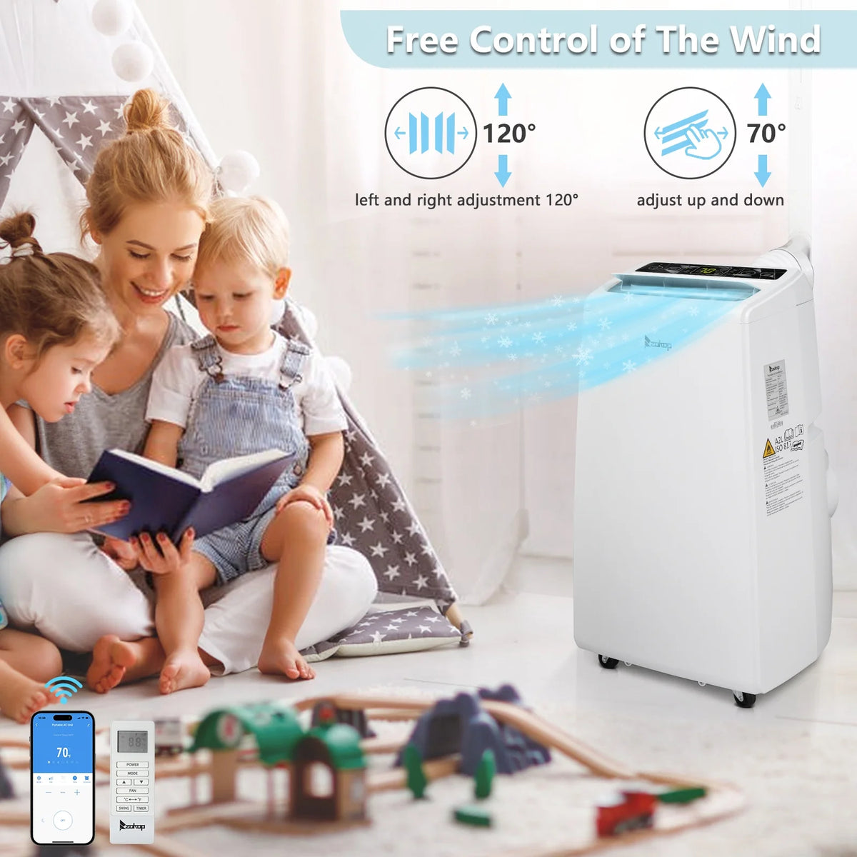 5100 BTU Portable Air Conditioner & Dehumidifier White E3395
