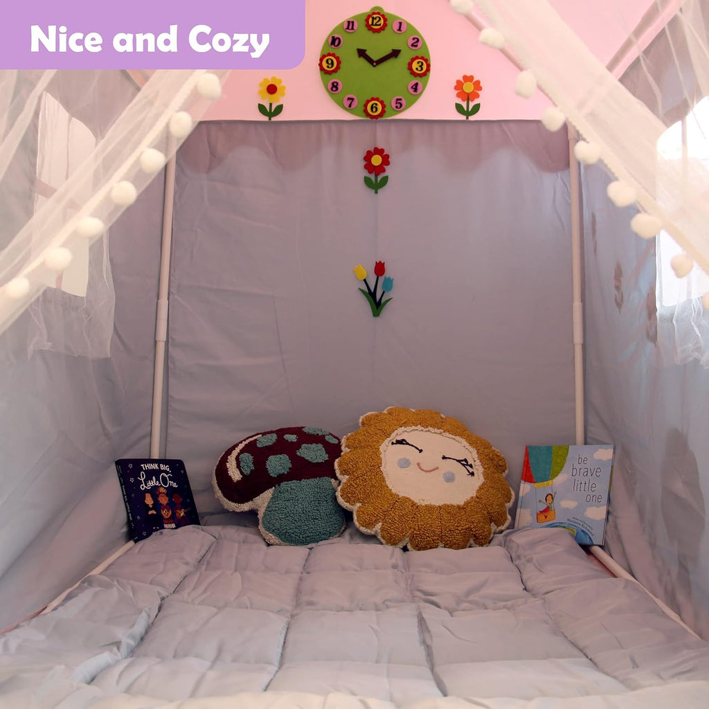 Kids Teepee Indoor Play Tent with Padded Mat H906117