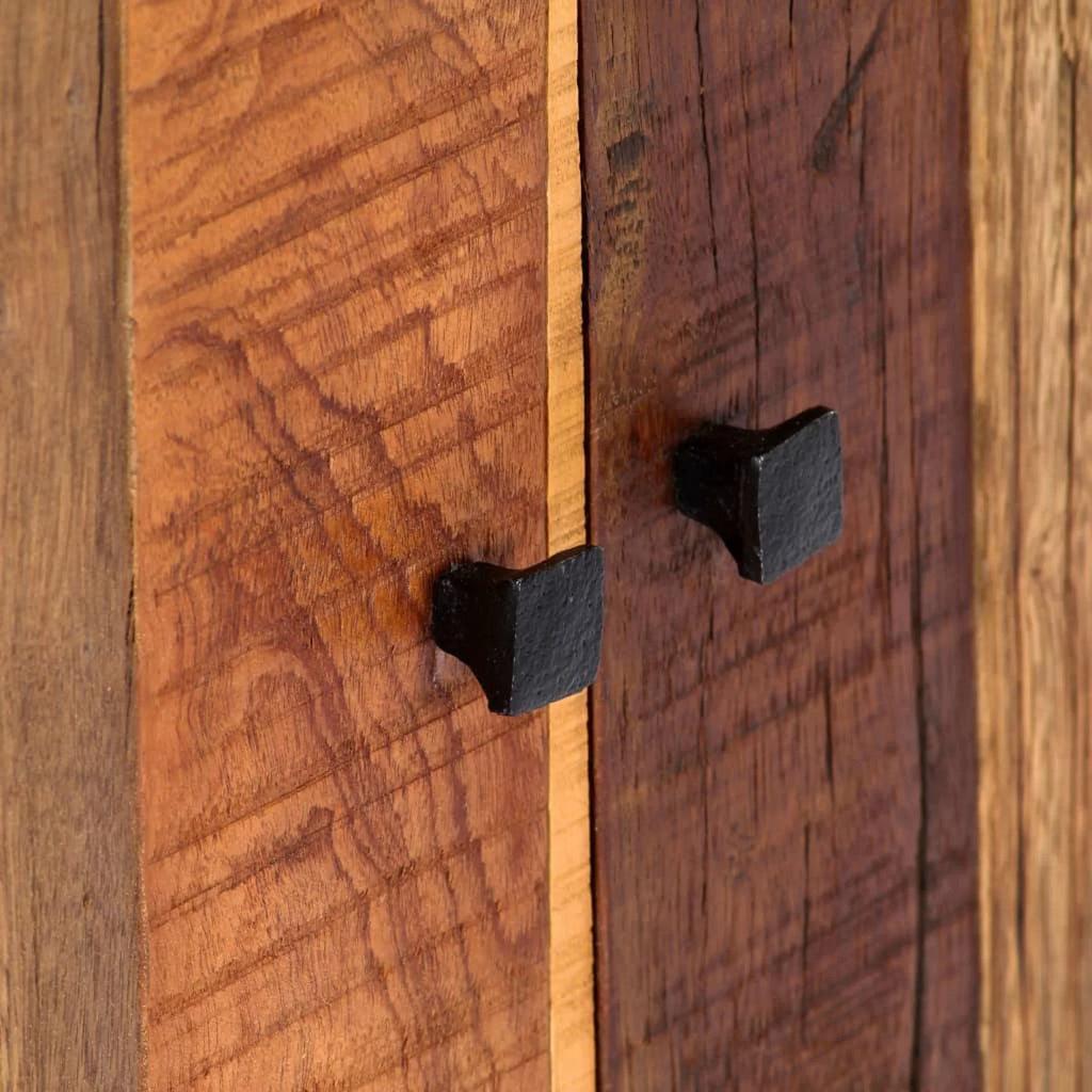 Solid Reclaimed Wood and Steel Side Cabinet Z4525